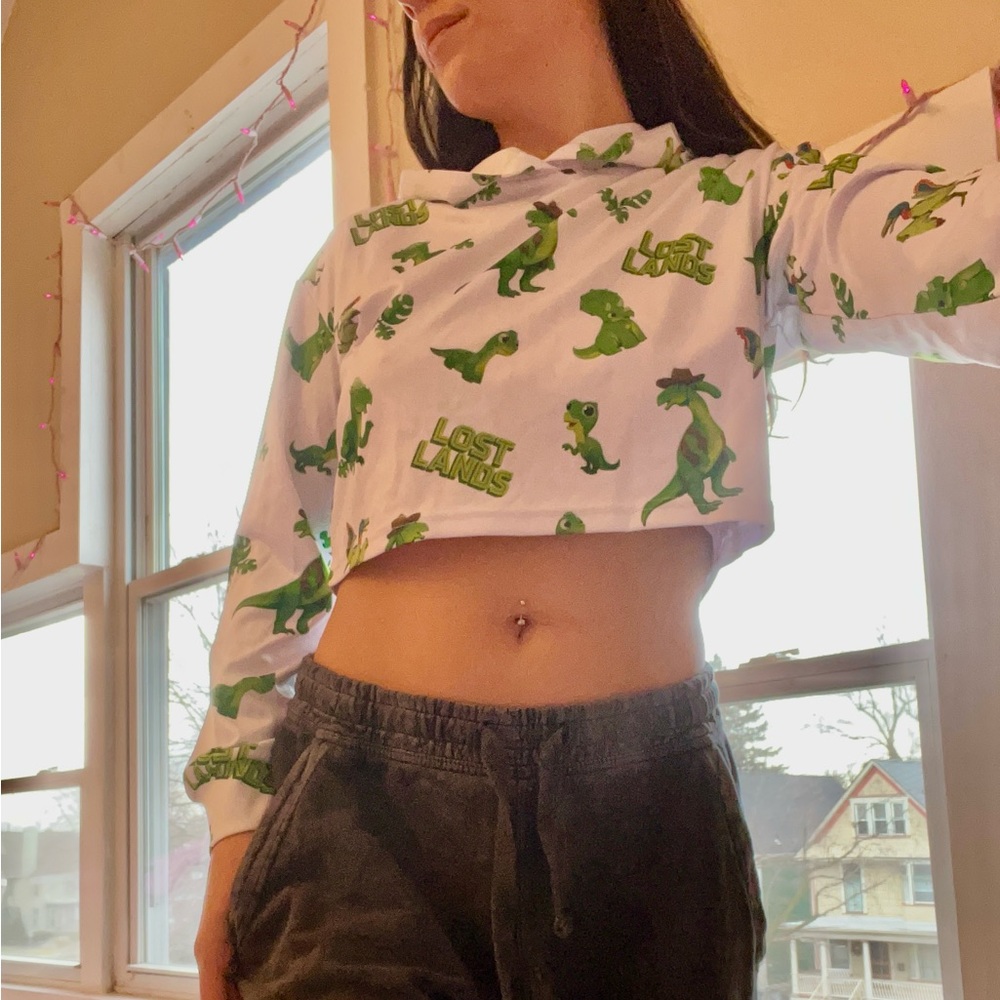 2022 Lost Lands Cropped Dinosaur Hoodie